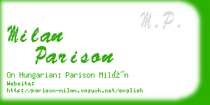 milan parison business card